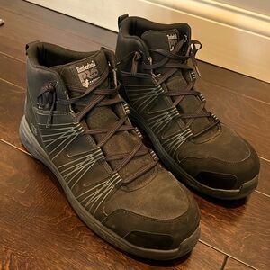 Timberland pro power train alloy steel toe slip resistant boots 13